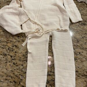 Bee & Dee Cream Knit Sweater and Pants Set